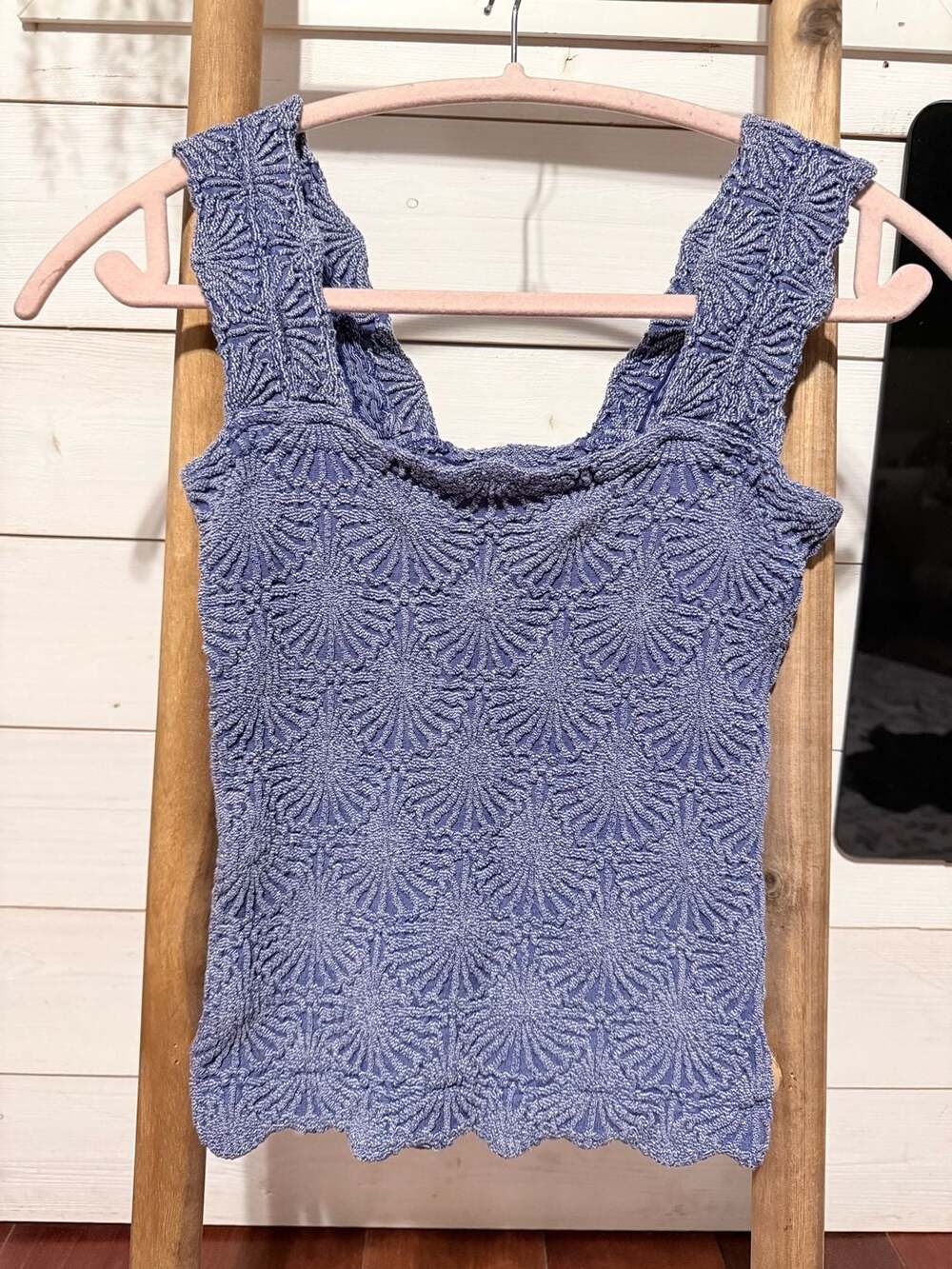 FREE PEOPLE Seamless Love Letter Womens Cami Periwinkle M/L